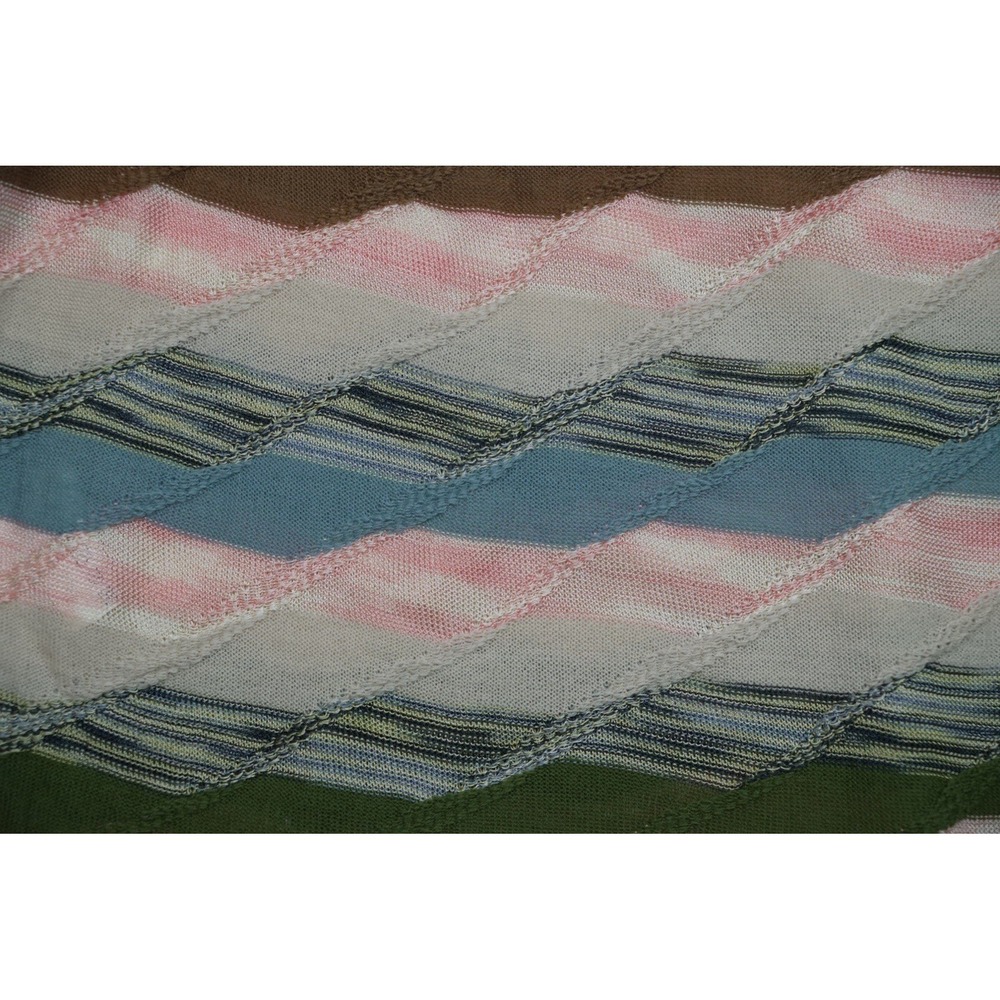 Missoni V Neck Striped Knit Sweater Top Wool Blend Made in Italy US 4 - Picture 3 of 6